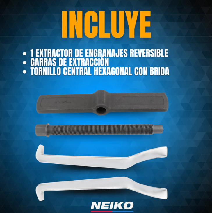 EXTRACTOR DE ENGRANAJES Y RODAMIENTOS DE 2 MANDÍBULAS REVERSIBLE | NEIKO®