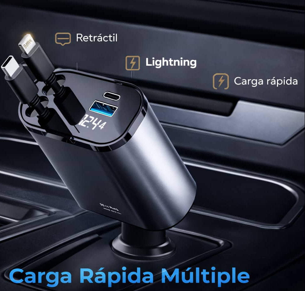 🚗⚡ Cargador 4 en 1 para Auto